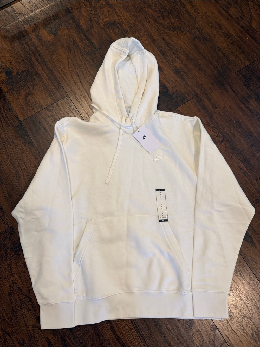Nike White Men's Hooded Pullover Sweatshirt